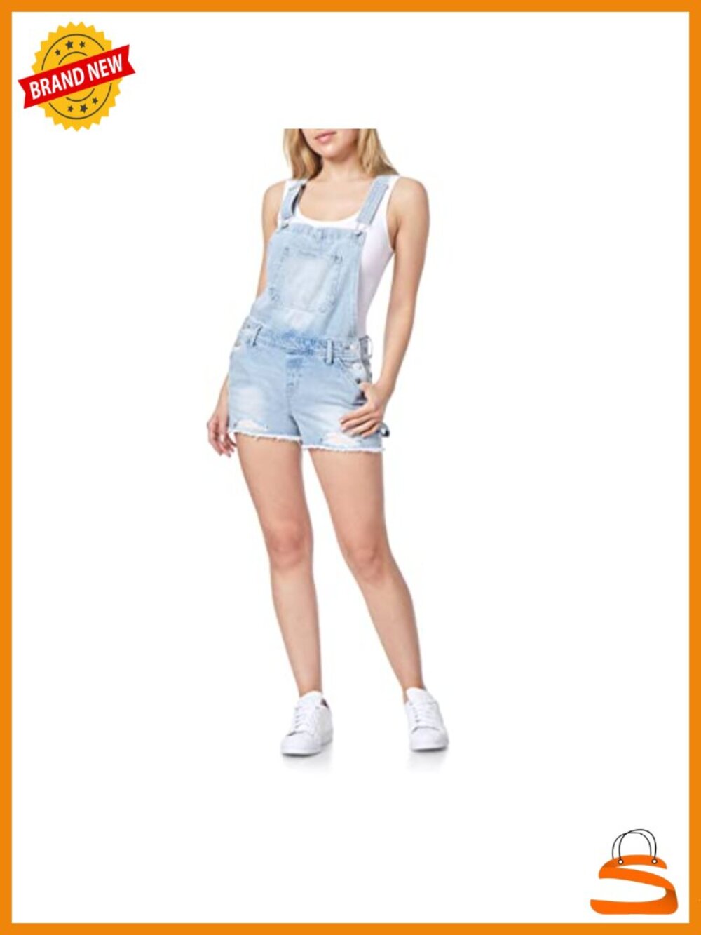 Shortall Overalls Denim Juniors Plus Size Adjustable Straps Pockets